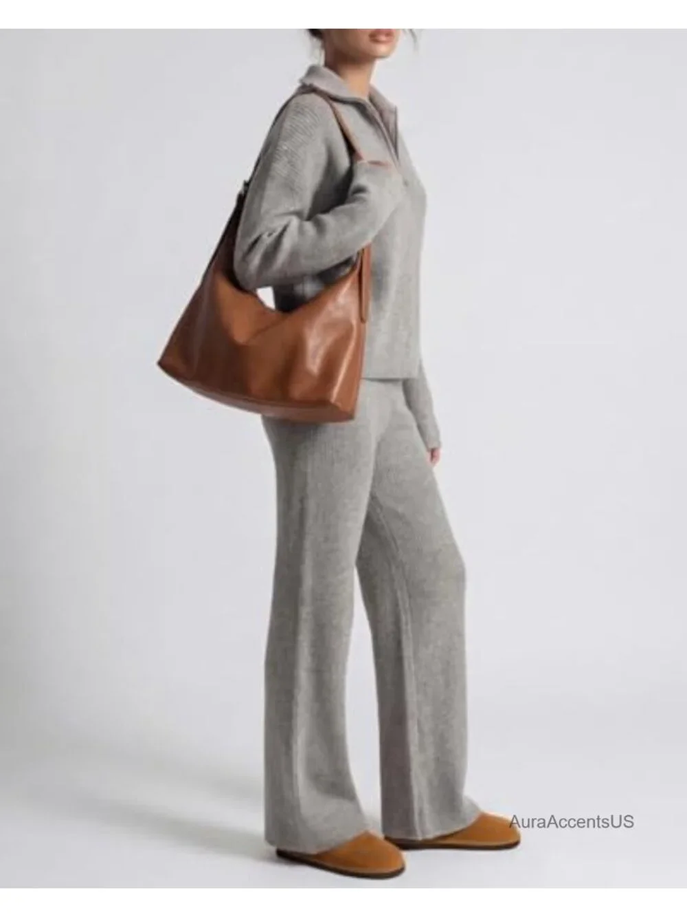 Vegan Leather Slouchy Hobo Bag Adjustable Strap Crossbody Purse